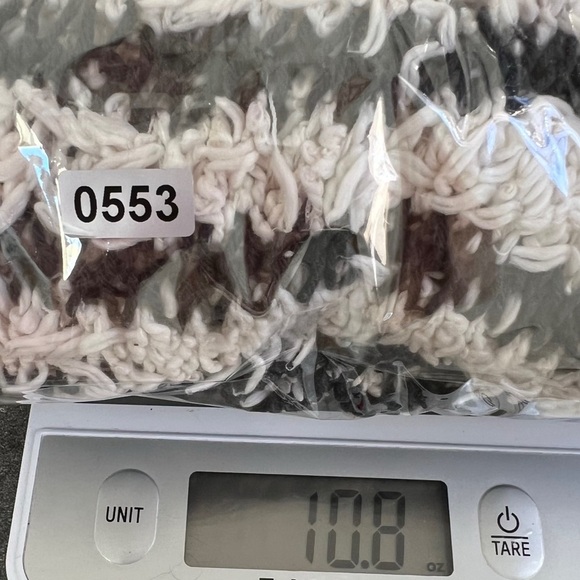 Free People Sweater Boho Fuzzy Stripe Pullover Bell Sleeve Ivory Black M - Picture 7 of 7